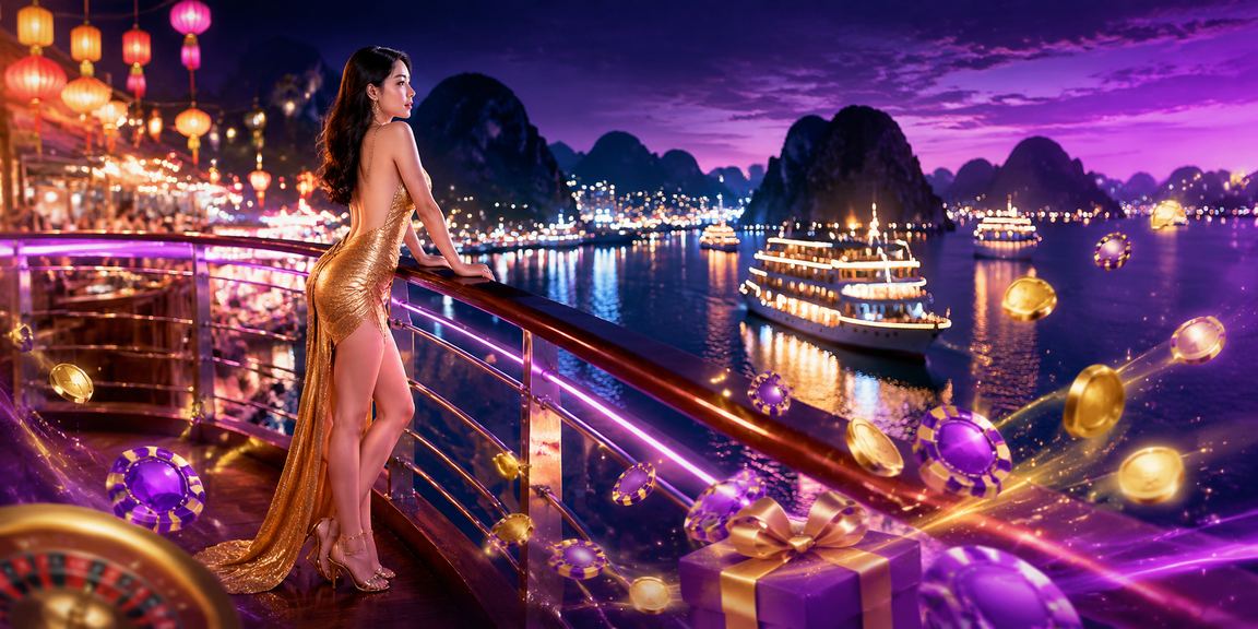Người hâm mộ thể thao theo dõi kèo cược bên vịnh Hạ Long về đêm